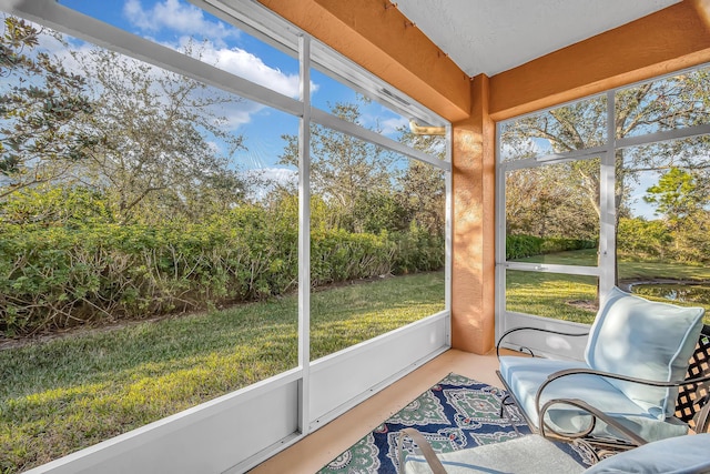 view of sunroom / solarium