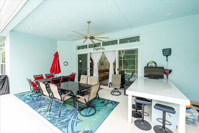 view of patio / terrace with ceiling fan