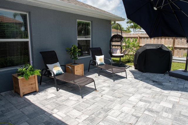 view of patio / terrace featuring area for grilling