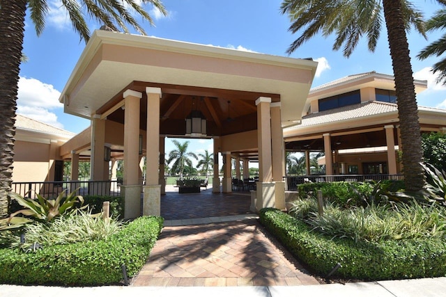 view of community featuring a gazebo