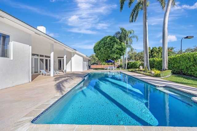 view of pool with a patio area