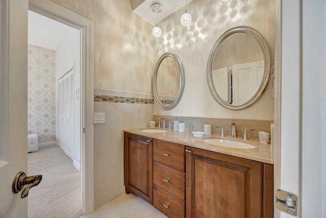 bathroom featuring vanity