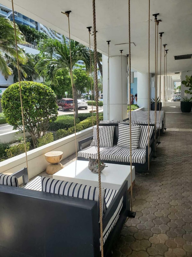 view of patio featuring covered porch