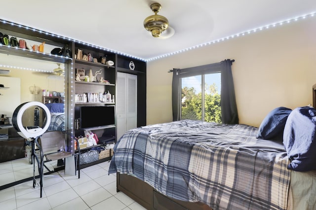 view of tiled bedroom