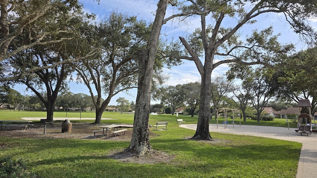 surrounding community with a lawn