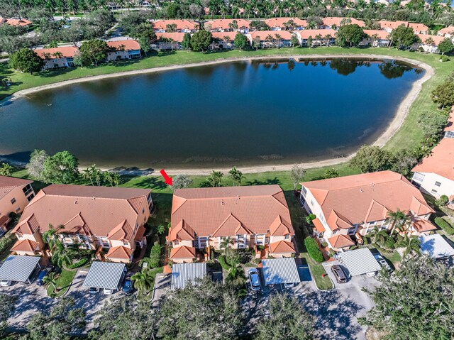 exterior space featuring a water view