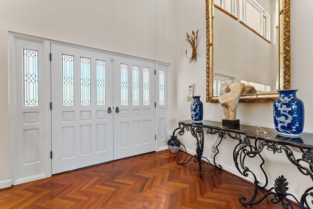 entryway with baseboards