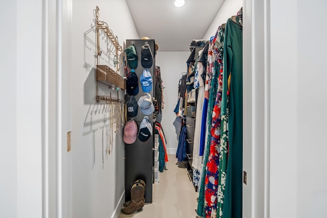 view of walk in closet