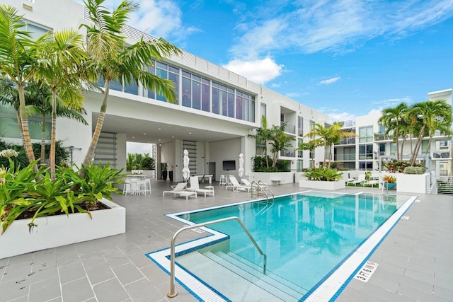 view of pool with a patio