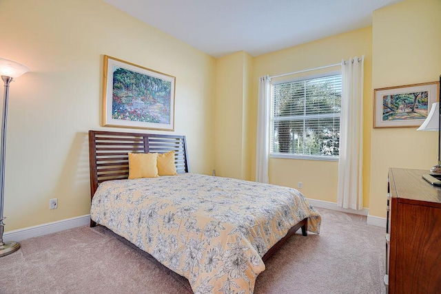 bedroom featuring carpet