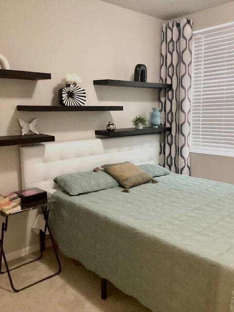 view of carpeted bedroom