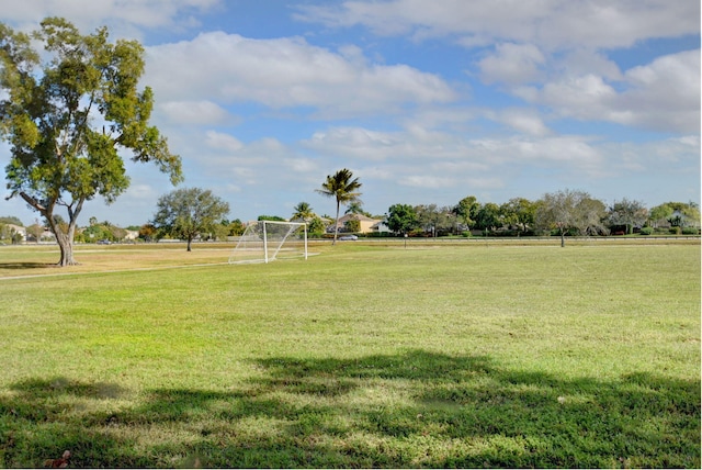 view of community with a rural view