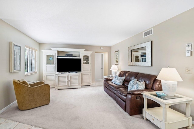 view of carpeted living room