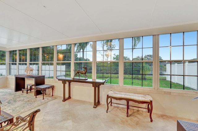 view of sunroom