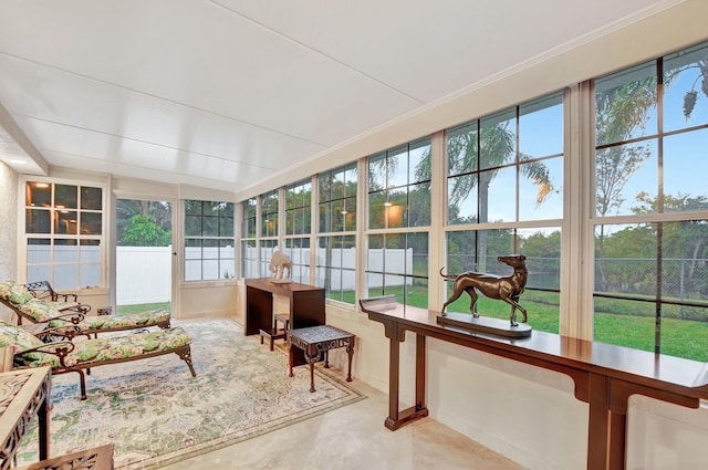 sunroom with a wealth of natural light