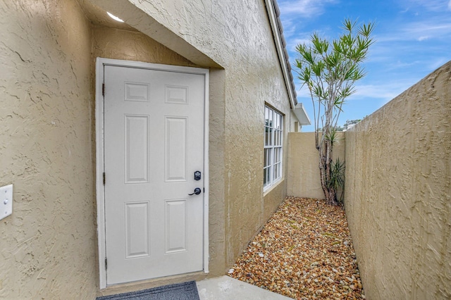 view of doorway to property