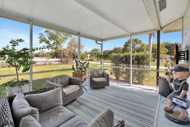 view of sunroom