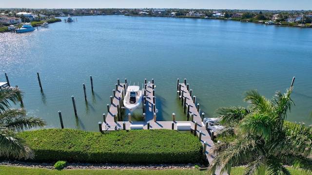 exterior space featuring a water view