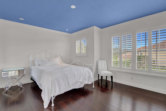 bedroom featuring dark wood-type flooring