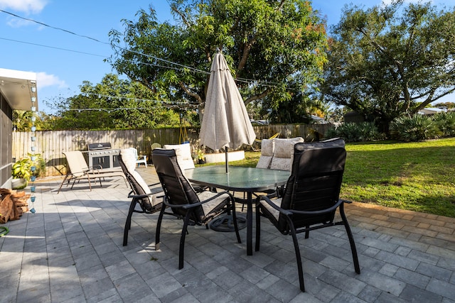 view of patio / terrace featuring area for grilling