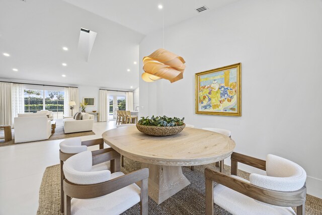 view of dining room