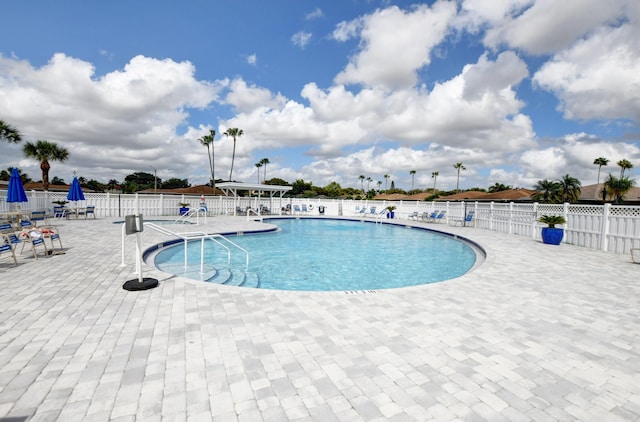 view of pool with a patio area