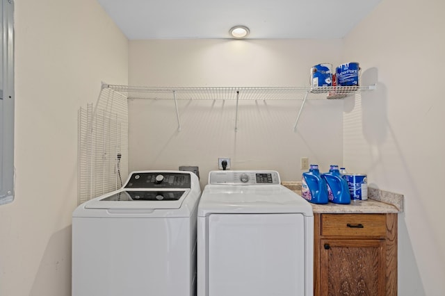 laundry room with washing machine and clothes dryer