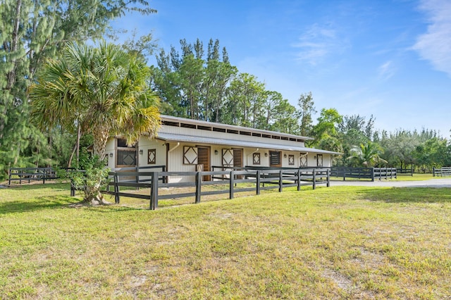 view of property's community with an outdoor structure