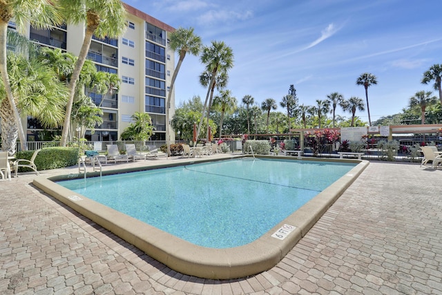 view of pool with a patio