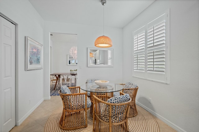 view of dining area