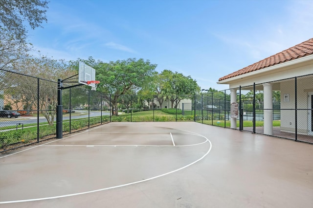 view of sport court