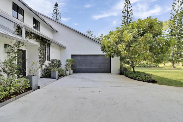 view of home's exterior featuring a garage