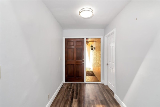 entryway featuring dark hardwood / wood-style flooring