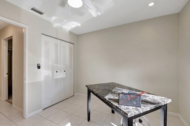 office featuring light tile patterned floors