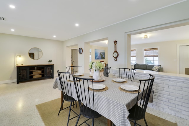 view of dining area