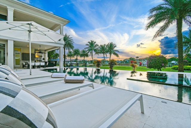 13791 Baycliff Dr, Juno Beach, FL 33408 - view of patio featuring a water view