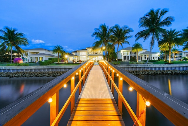 13791 Baycliff Dr, Juno Beach, FL 33408 - dock with a water view and a residential view