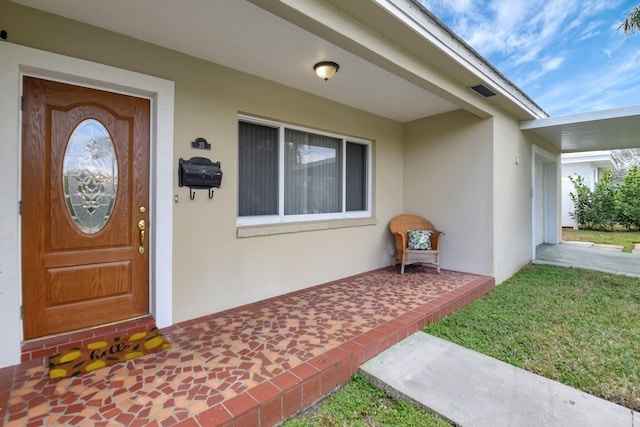 view of doorway to property