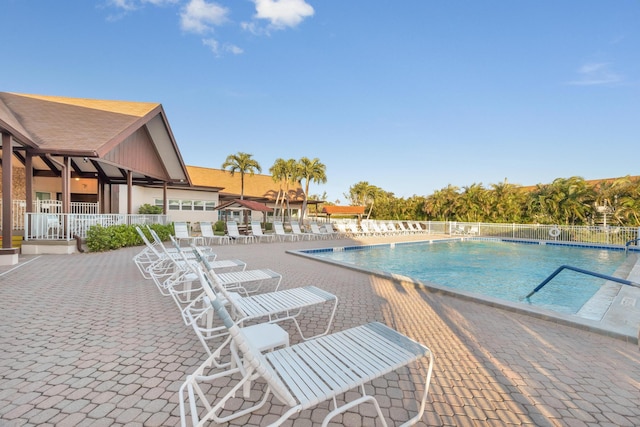 view of pool with a patio