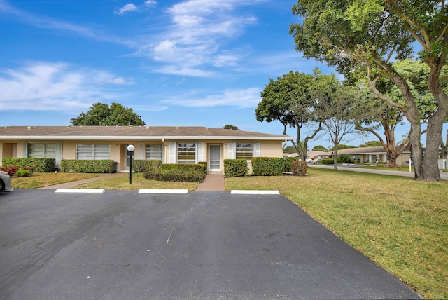 ranch-style house with a front yard