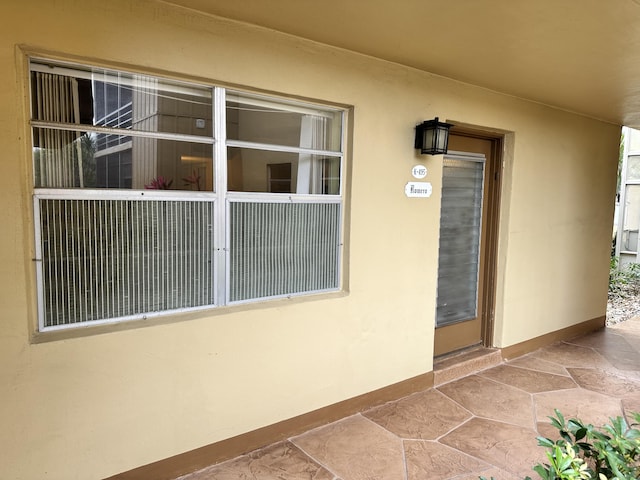 view of doorway to property