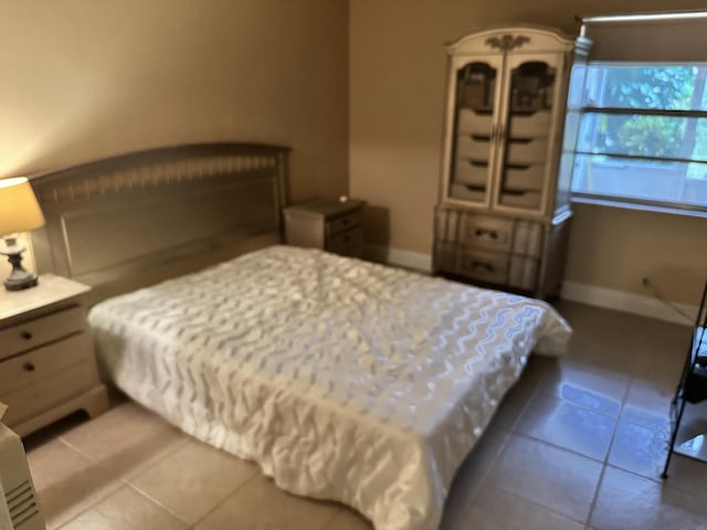 view of tiled bedroom