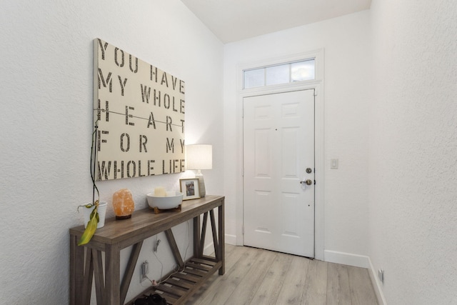 foyer entrance featuring light hardwood / wood-style floors