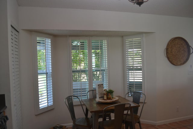 view of tiled dining room