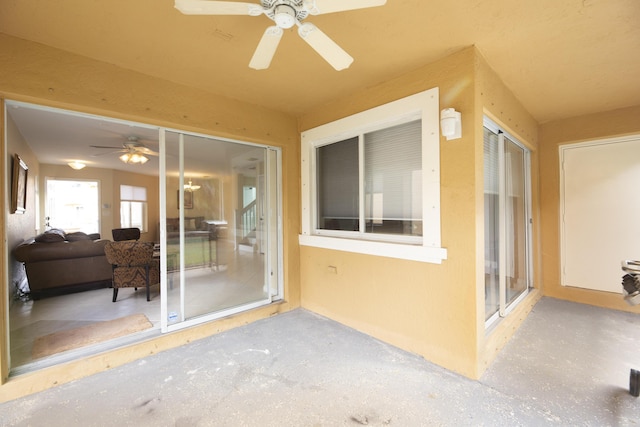 view of patio / terrace with ceiling fan