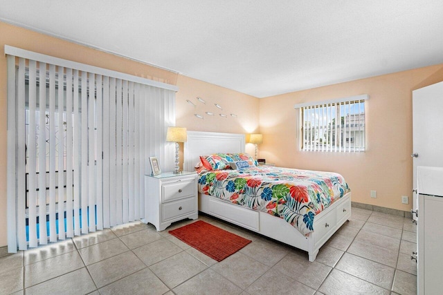 view of tiled bedroom