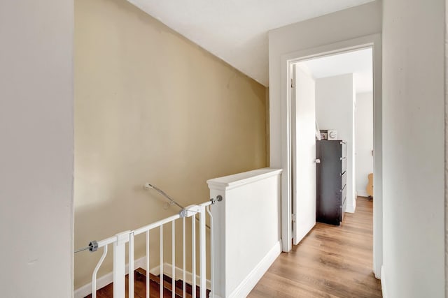 interior space with light hardwood / wood-style flooring