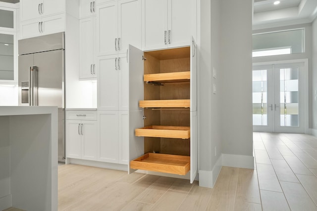 pantry with french doors