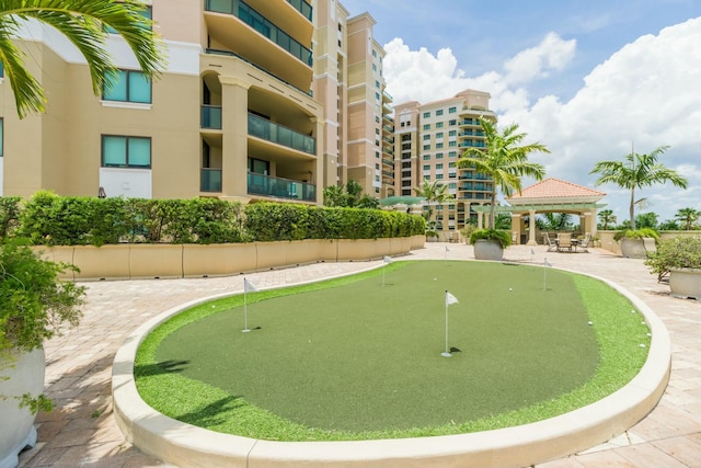 view of home's community featuring a gazebo and a patio area