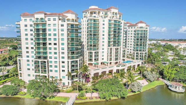 view of property featuring a water view